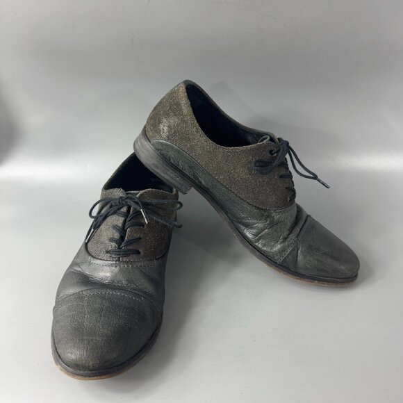 Diesel Grayish Green Leather/Suede Oxford Shoes, Men\'s Size 41 main image 14